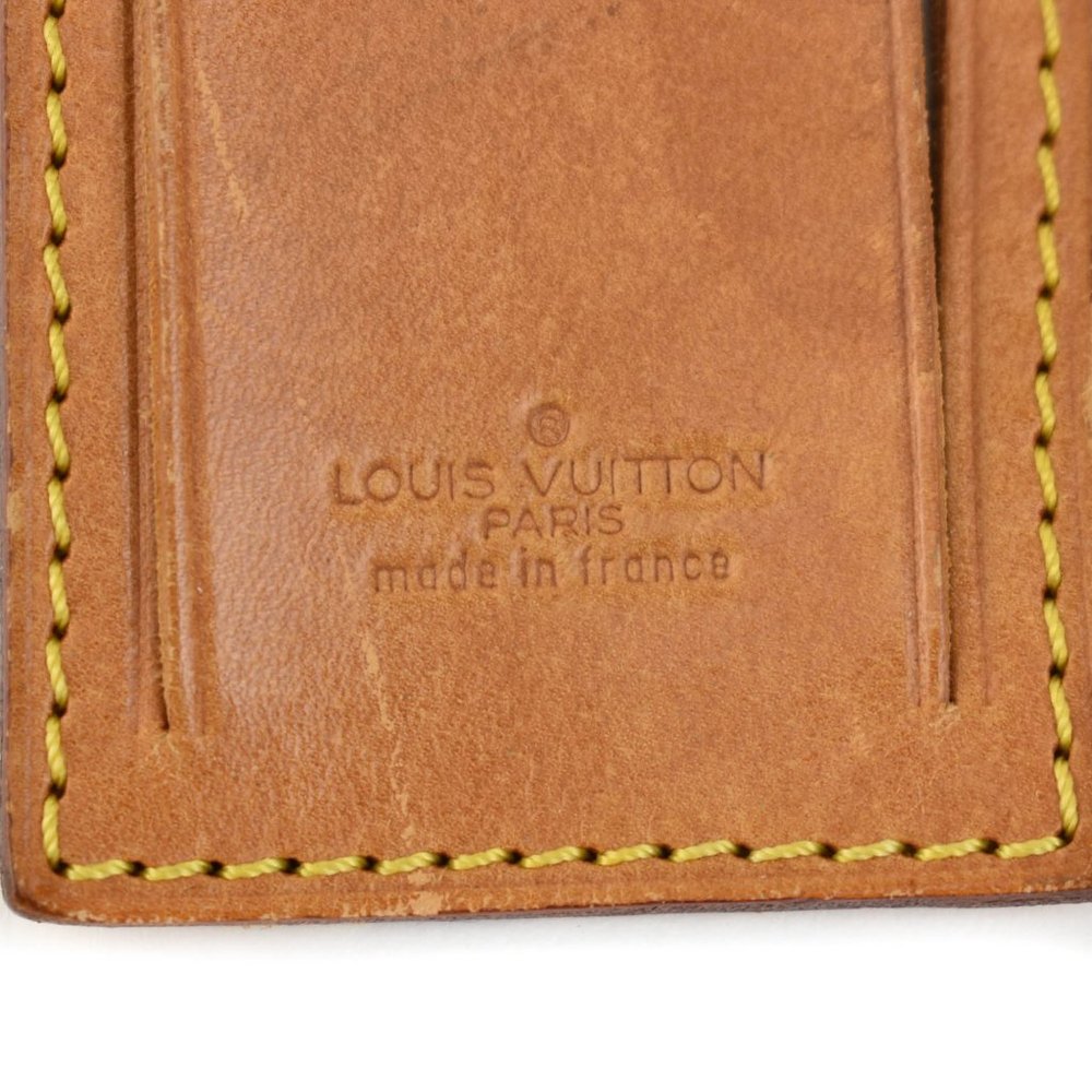 LOUIS VUITTON: Tan, Vachetta Leather & Logo, Luggage Tag & Keepall Set (sb) - Picture 2 of 5